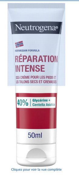 Screenshot 2025-06-23 at 10-26-17 Neutrogena - Crème Pieds & Talons Crevassés Réparation Intense Formule Norvégienne (tube de 50 ml) – Crème hydratante avec 40% de glycérine Centella Asiatica – Cica crème réparatrice pour [...].png